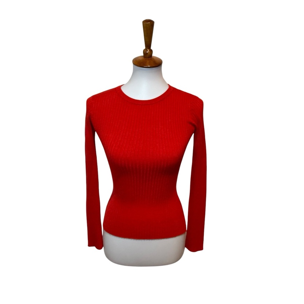 Rachel Parcell Ribbed Sweater Red Size XS